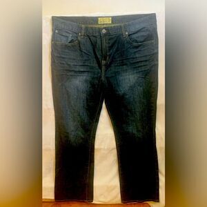 Mens ECKO UNLTD 727 42x33 Bootcut Dark Blue Jeans